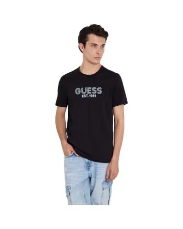T-SHIRT GUESS CLASSIC DESIGN NOIR POUR HOMME NEGRO