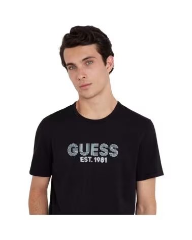 T-SHIRT GUESS CLASSIC DESIGN NOIR POUR HOMME NEGRO