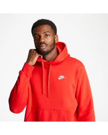 SWEAT À CAPUCHE NIKE SPORTSWEAR CLUB FLEECE ROUGE BV2654-657 ROJO