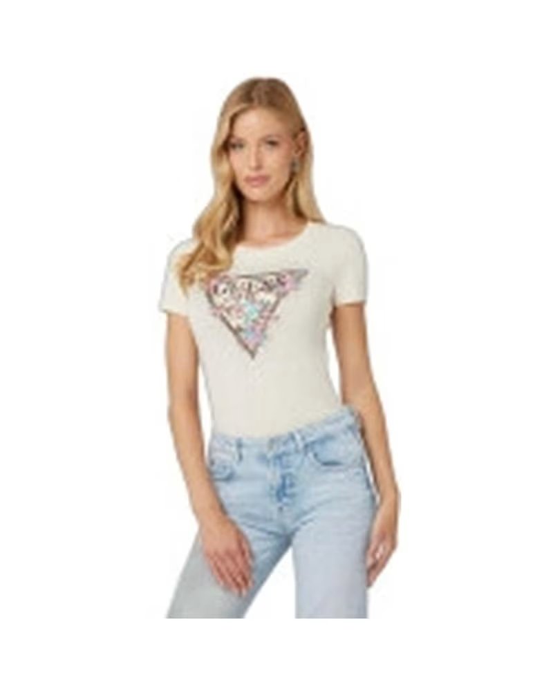 GUESS CAMISETA CHERRY FLOWER EN COLOR PARA MUJER BEIGE