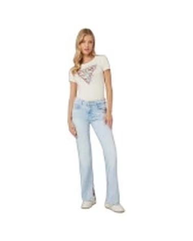 GUESS CAMISETA CHERRY FLOWER EN COLOR PARA MUJER BEIGE