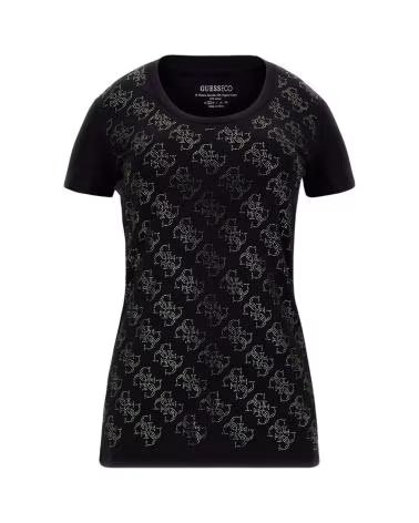 GUESS CAMISETA 4G ALLOVER TEE EN COLOR PARA MUJER NEGRO