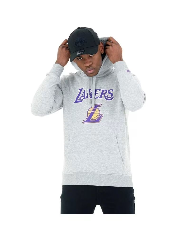 CAMISOLA COM CAPUZ NEW ERA LOS ANGELES LAKERS GO CINZENTA 11530758 GRIS