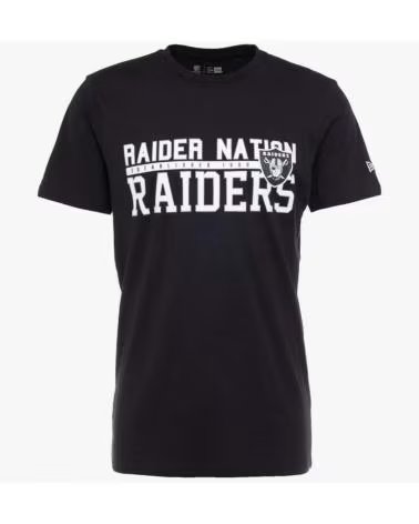 CAMISETA NEW ERA NFL LAS VEGAS RAIDERS WORDMARK STACKED PRETA NEGRO