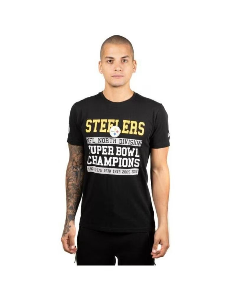 CAMISETA NEW ERA NFL GRAPHIC PITTSBURGH STEELERS NEGRA 12033362 NEGRO
