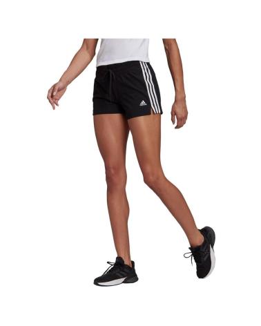 PANTALONCINO ADIDAS ESSENTIALS SLIM 3 STRISCE GM5523 NERO NEGRO