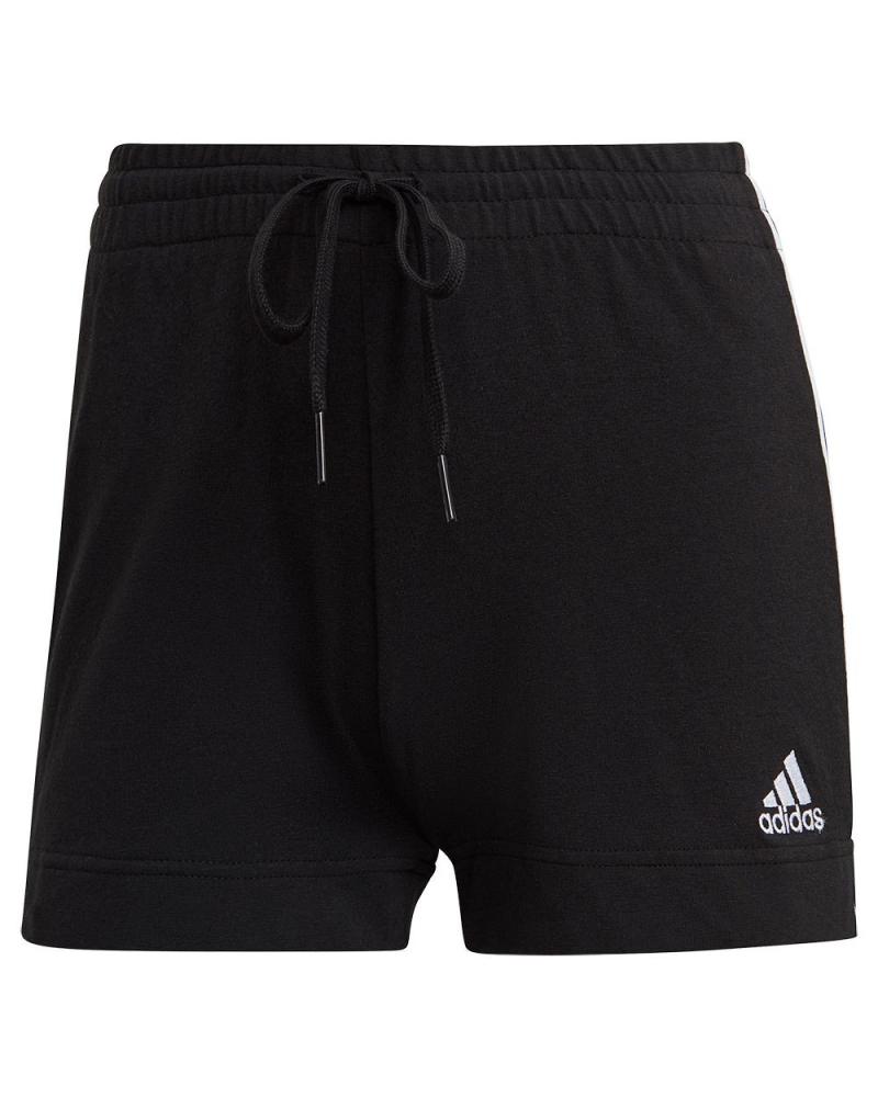 PANTALONCINO ADIDAS ESSENTIALS SLIM 3 STRISCE GM5523 NERO NEGRO