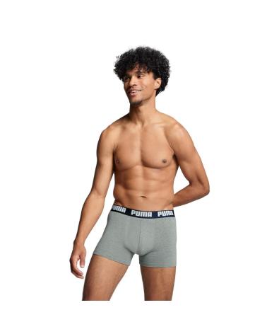 PUMA BASIC PACK 2 BÓXERS AJUSTADOS - GRIS Y AZUL MARINO - REF. 5210150 GRIS