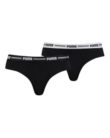 PUMA CALCINHAS BRASILEIRAS PACK 2 UNIDADES PRETAS 603043001-200 MULTICOLOR