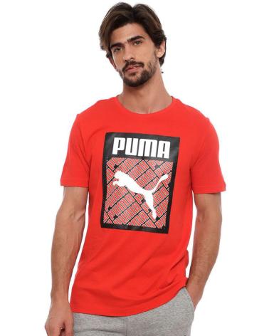 PUMA LOGO FILLL T-SHIRT ROT 59627111 ROJO