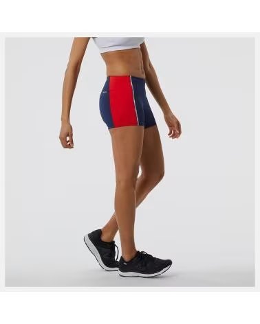 NEW BALANCE PANTALONCINI SPORTIVI ACCEL PACER WS23218-NGO BLU NAVY E ROSSO AZUL MARINO