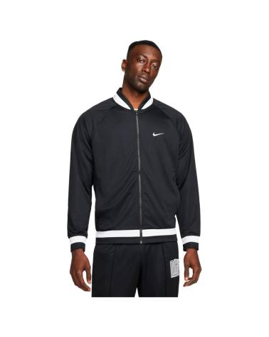 JAQUETA NIKE DJ JKT STARTING FINE DH7116-011 PRETA COM DETALHES BRANCOS NEGRO