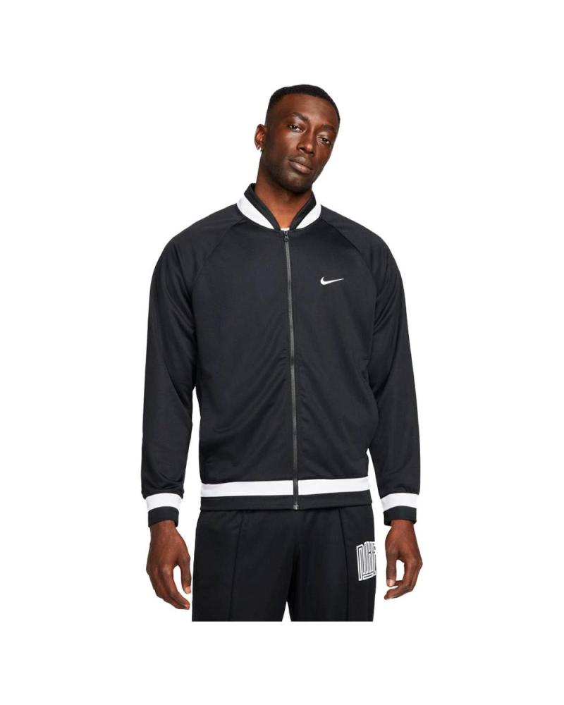JAQUETA NIKE DJ JKT STARTING FINE DH7116-011 PRETA COM DETALHES BRANCOS NEGRO