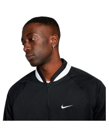 JAQUETA NIKE DJ JKT STARTING FINE DH7116-011 PRETA COM DETALHES BRANCOS NEGRO