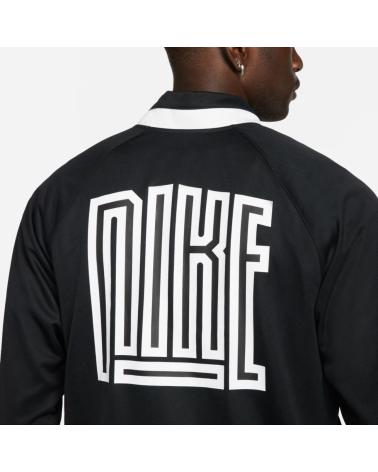 JAQUETA NIKE DJ JKT STARTING FINE DH7116-011 PRETA COM DETALHES BRANCOS NEGRO