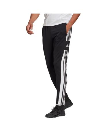 PANTALONE TUTA ADIDAS SQUADRA 21 GT6642 NERO CON STRISCE BIANCHE NEGRO