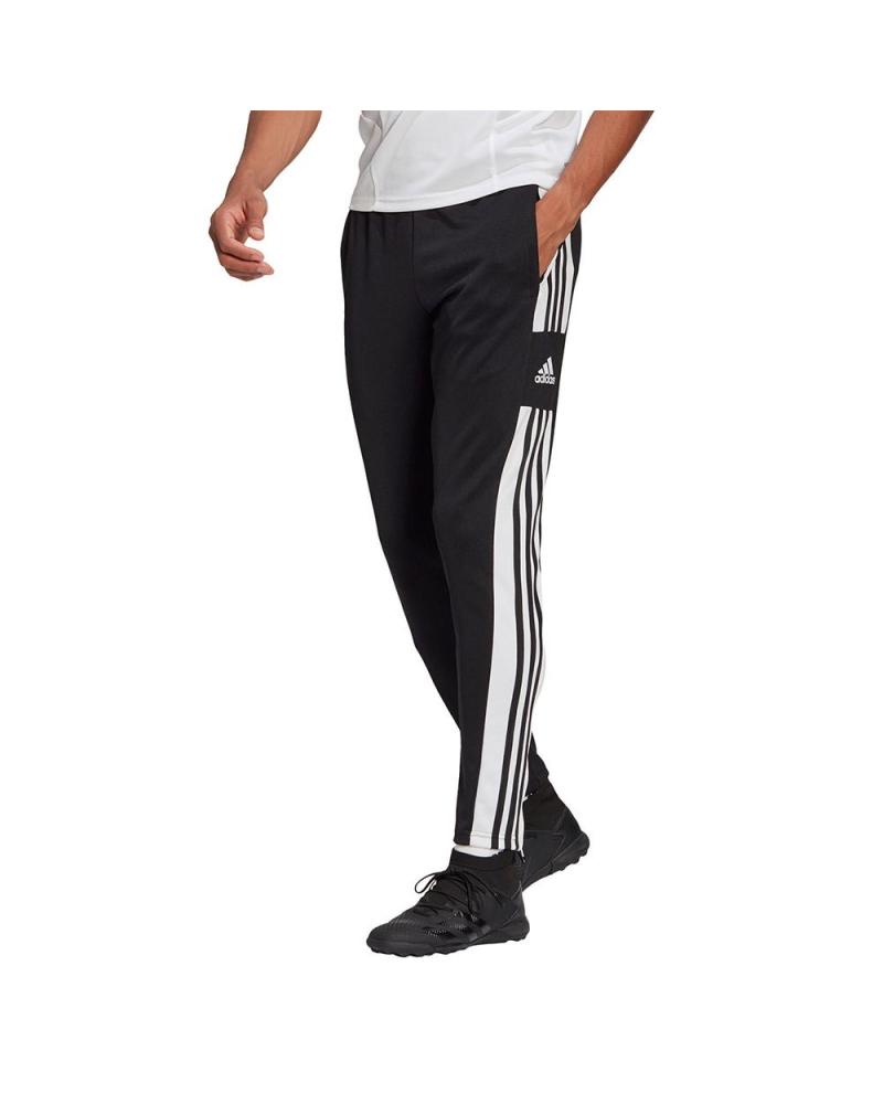 PANTALONE TUTA ADIDAS SQUADRA 21 GT6642 NERO CON STRISCE BIANCHE NEGRO