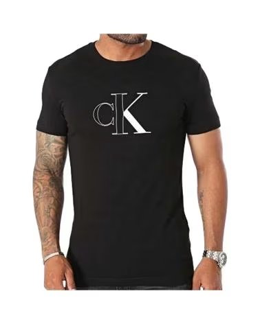 CALVIN KLEIN CAMISETA OUTLINE MONOLOGO EN COLOR PARA HOMBRE NEGRO
