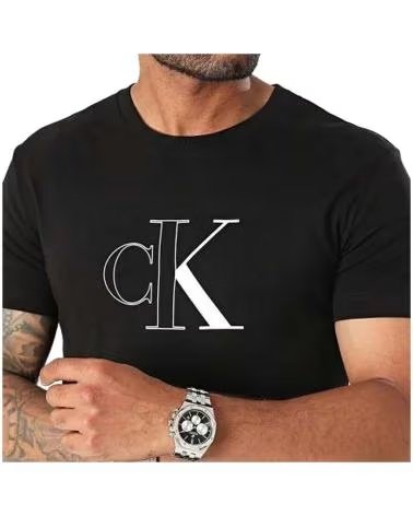 CALVIN KLEIN CAMISETA OUTLINE MONOLOGO EN COLOR PARA HOMBRE NEGRO