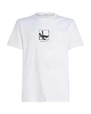 CAMISETA CALVIN KLEIN GRID BOX TEE BLANCA BLANCO