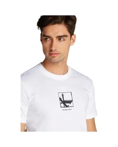 CAMISETA CALVIN KLEIN GRID BOX TEE BLANCA BLANCO