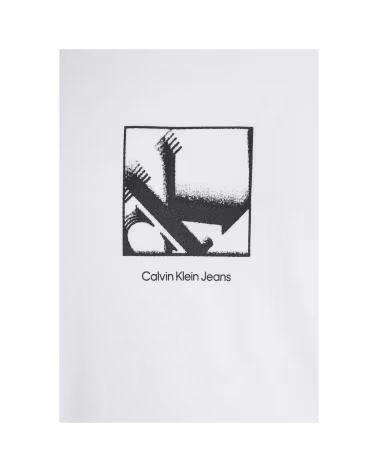 CAMISETA CALVIN KLEIN GRID BOX TEE BLANCA BLANCO