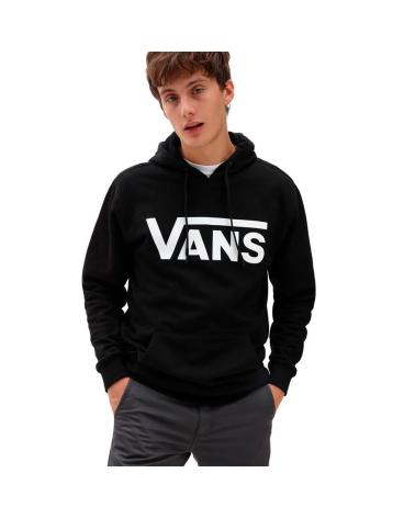 VANS CLASSIC PO HD HOODIE BLACK WITH WHITE LOGO VN0A456BY281 MULTICOLOR