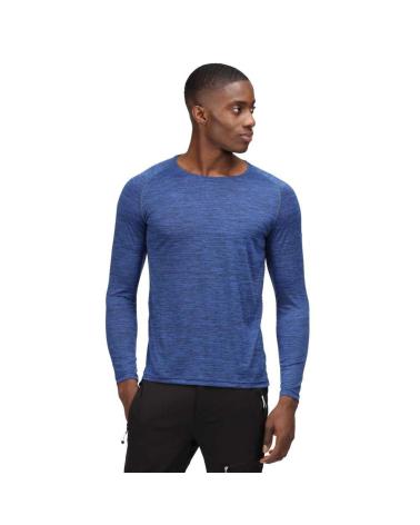 REGATTA LANGARMSHIRT BURLOW SURF SPRAY MARINEBLAU RMT242-46J AZUL MARINO