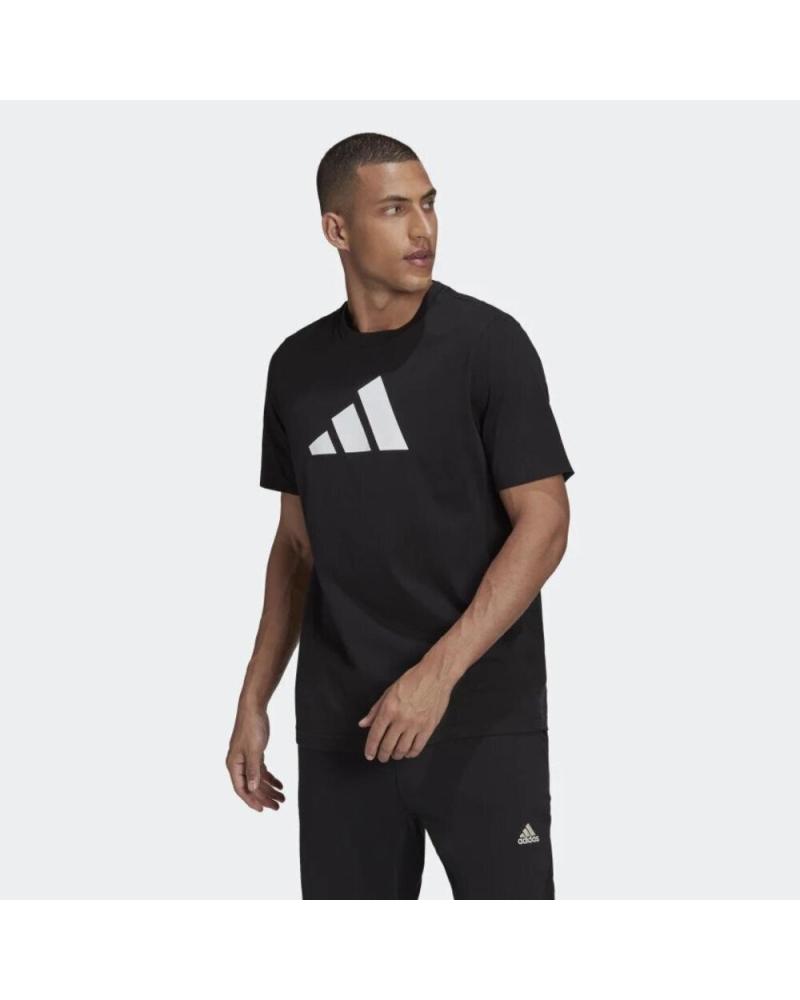 ADIDAS M FI 3BAR T-SHIRT SCHWARZ MIT WEISSEM LOGO HD0893 NEGRO