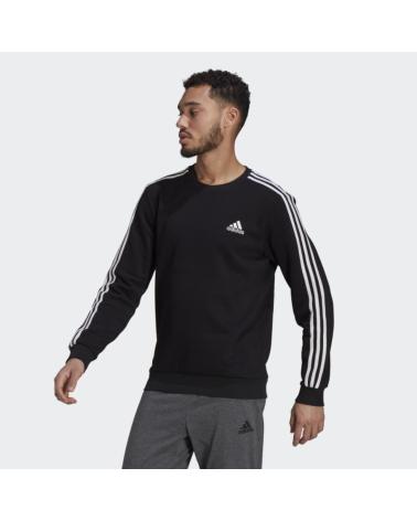 MOLETOM ADIDAS 3 LISTRAS FLEECE PRETO GK9106 NEGRO