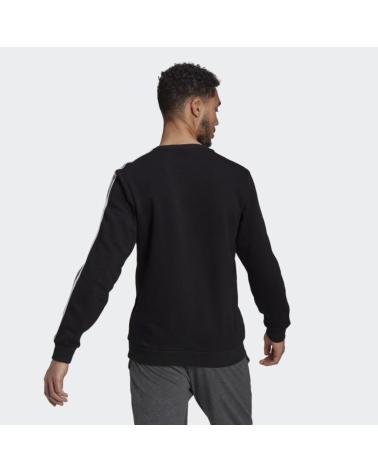 MOLETOM ADIDAS 3 LISTRAS FLEECE PRETO GK9106 NEGRO