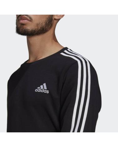 MOLETOM ADIDAS 3 LISTRAS FLEECE PRETO GK9106 NEGRO