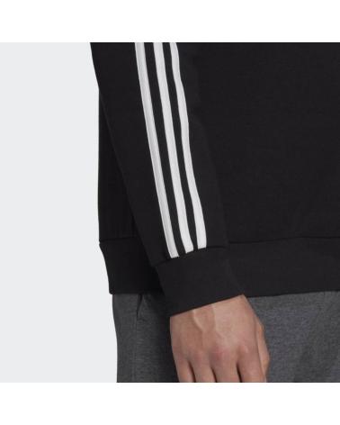 MOLETOM ADIDAS 3 LISTRAS FLEECE PRETO GK9106 NEGRO