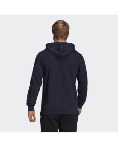 SWEAT À CAPUCHE ADIDAS 3 BANDES FRENCH TERRY BLEU MARINE GK9081 AZUL