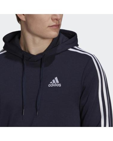 SWEAT À CAPUCHE ADIDAS 3 BANDES FRENCH TERRY BLEU MARINE GK9081 AZUL