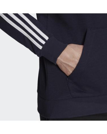 SWEAT À CAPUCHE ADIDAS 3 BANDES FRENCH TERRY BLEU MARINE GK9081 AZUL