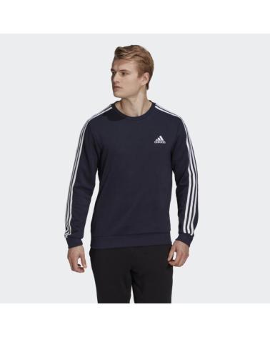 SWEAT-SHIRT ADIDAS 3 BANDES FRENCH TERRY BLEU MARINE GK9079 AZUL