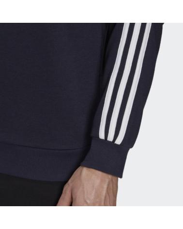 MOLETOM ADIDAS 3 LISTRAS FRENCH TERRY AZUL MARINHO GK9079 AZUL