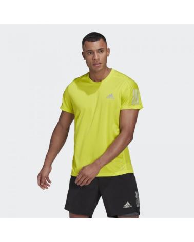 T-SHIRT DE CORRIDA ADIDAS OWN THE RUN AMARELO FLUORESCENTE GJ9965 AMARILLO