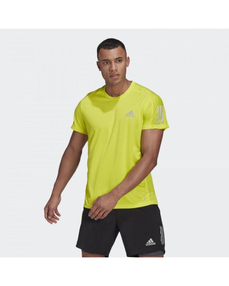 T-SHIRT DE CORRIDA ADIDAS OWN THE RUN AMARELO FLUORESCENTE GJ9965 AMARILLO