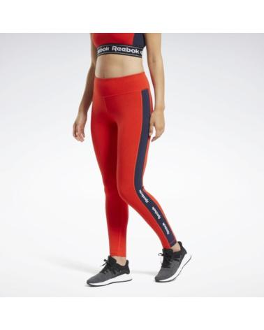 REEBOK LEGGINGS TE LINEAR LOGO RED NAVY FT0906 MULTICOLOR