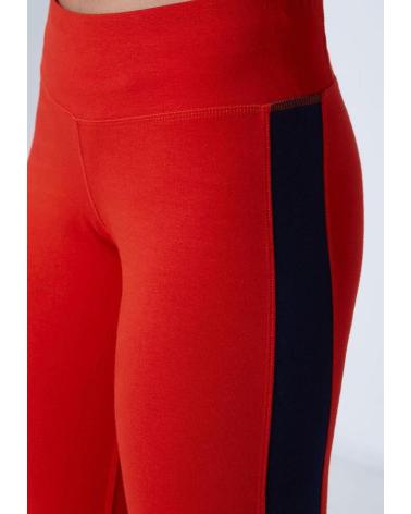 REEBOK LEGGINGS TE LINEAR LOGO ROJO MARINO FT0906 MULTICOLOR