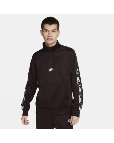 NIKE NSW REPEAT PK HZ TOP SWEATSHIRT DM4674-203 BRAUN SCHWARZ MARRóN