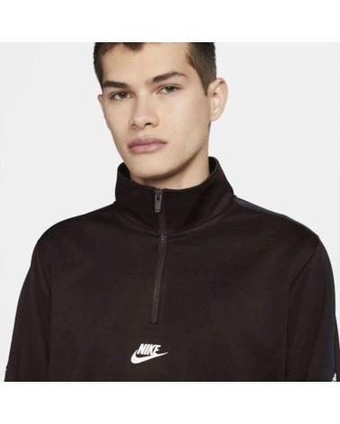 NIKE NSW REPEAT PK HZ TOP SWEATSHIRT DM4674-203 BRAUN SCHWARZ MARRóN