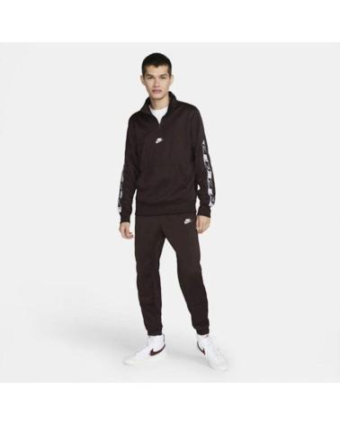 NIKE NSW REPEAT PK HZ TOP SWEATSHIRT DM4674-203 BRAUN SCHWARZ MARRóN