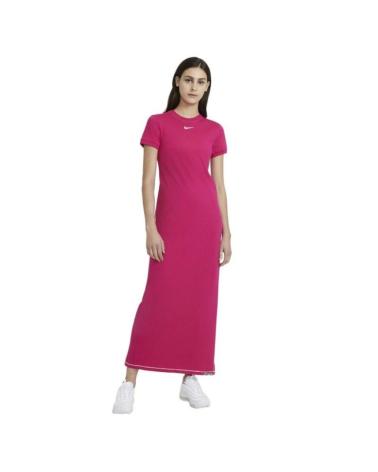 VESTITO LUNGO NIKE W NSW ICN CLSH FUCSIA DC5290-615 ROSA