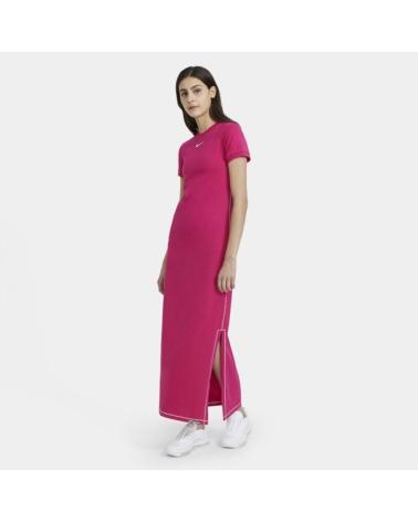 VESTITO LUNGO NIKE W NSW ICN CLSH FUCSIA DC5290-615 ROSA