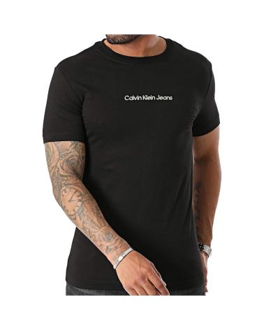 CALVIN KLEIN TWO TONE INSTITUTION T-SHIRT SCHWARZ NEGRO