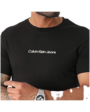 CALVIN KLEIN TWO TONE INSTITUTION T-SHIRT SCHWARZ NEGRO