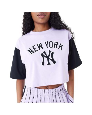 NEW ERA PURPLE CROP TEE MORADO